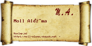 Moll Alóma névjegykártya